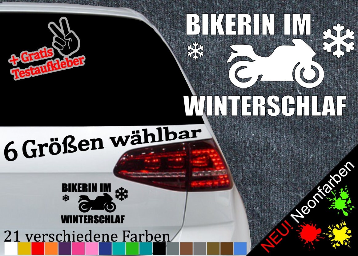 Bikerin im Winterschlaf Aufkleber Motorrad Frau Bike Cruisen Etsy