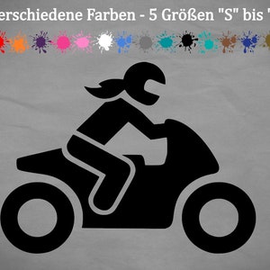 Bikerin Motorrad Aufkleber Silhouette Girlpower Kleber Biker 18 Farben in 5 Größen