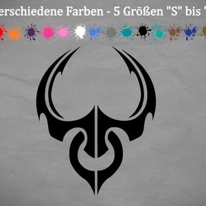 Bull Tribal Sticker Adhesive Decoration Tattoo Farre Taurus 18 Colors in 5 Sizes