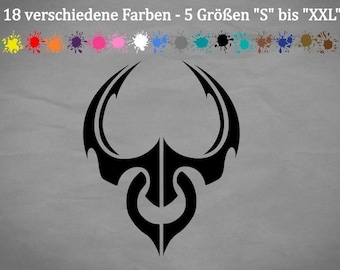 Bull Tribal Sticker Adhesive Decoration Tattoo Farre Taurus 18 Colors in 5 Sizes
