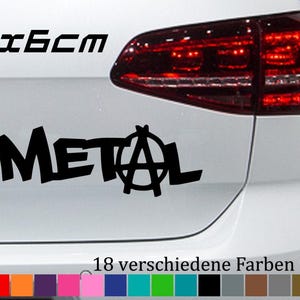 Heavy Metal 20 x 7 cm Sticker Anarchy Punk Shocker Sticker Car Wacken Onkelz VW in 18 Colors