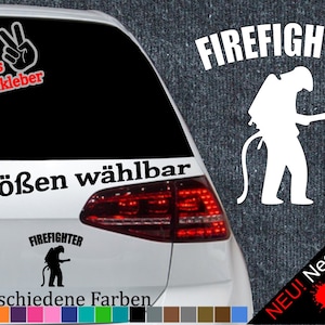 Firefighter Sticker -6 Sizes- Extinguish Fire Brigade Man Sticker Volunteer FFW