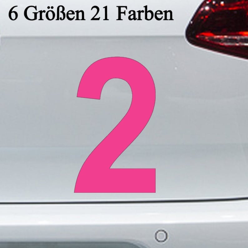 Sticker Number Two Number Sticker 2 Two -6 Sizes- House Number Sticker Start Number ...
