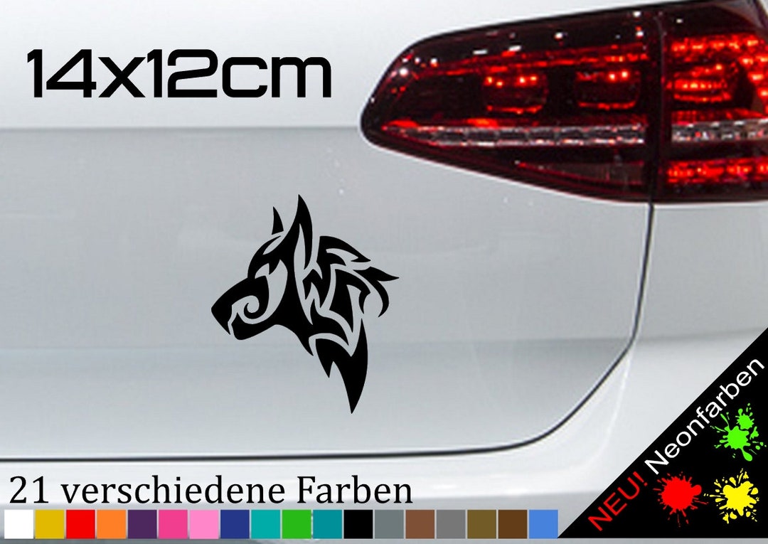 Wolf Sticker Tattoo Tribal Werewolf Tuning Car Glue Sticker Drakula 14 ...