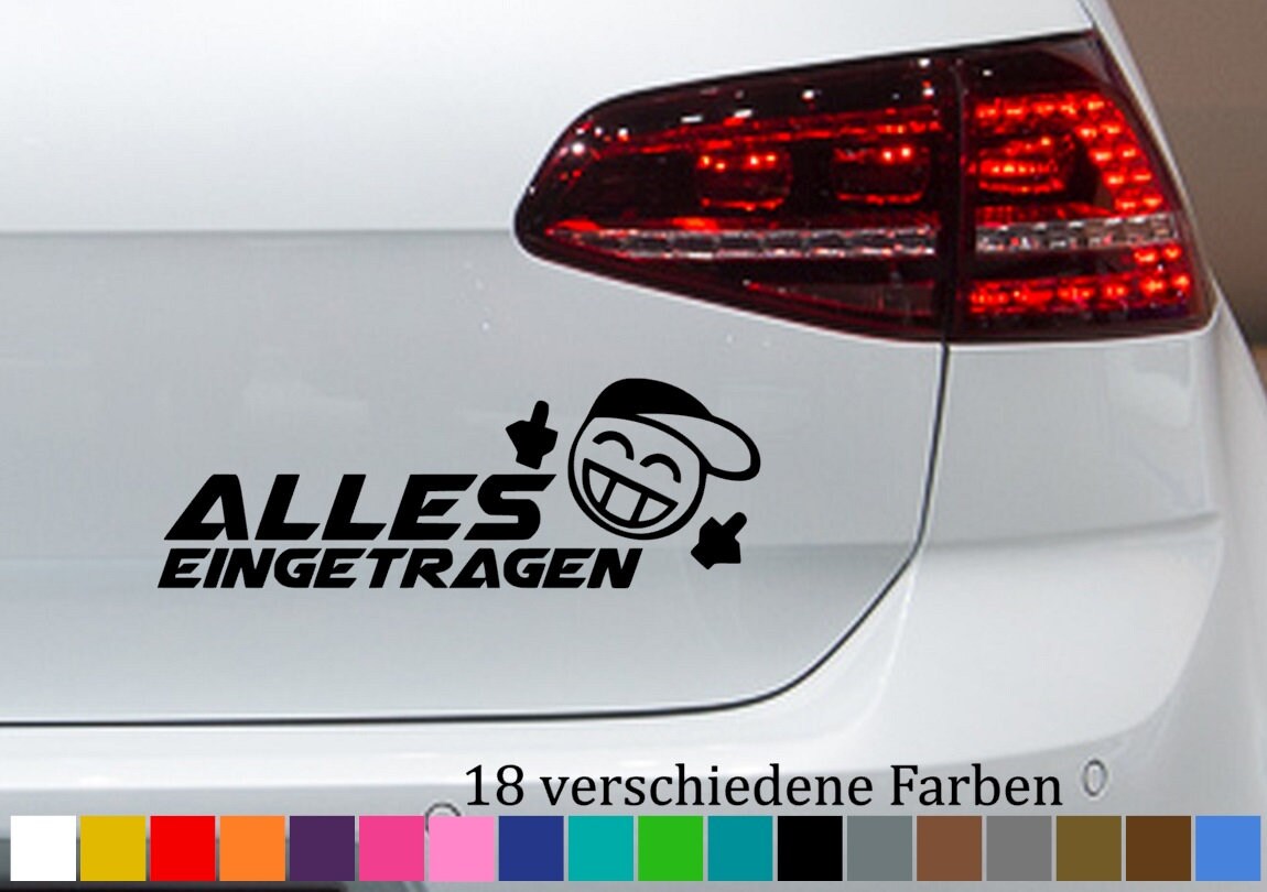All Entered Stickers Tuning Golf GTI Opel Sticker JDM 18 Colors 5 Sizes 
