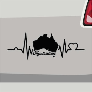 Australië hartslag sticker kaart sticker uluru auto fiets sticker vinyl