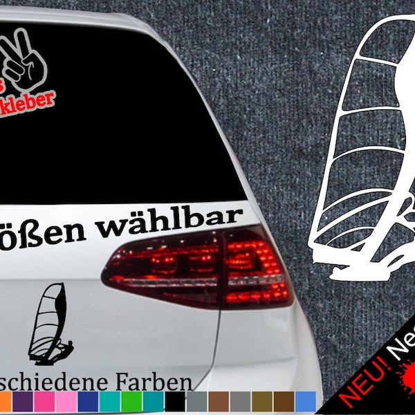 Windsurfer Surfbrett Aufkleber Sticker -6 Größen- Wellenreiten Wassersport Surf