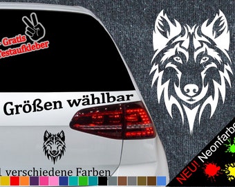Wolf Tuning Sticker Racing Car Meeting Werewolf Tribal Tattoo Eco Decal JDM