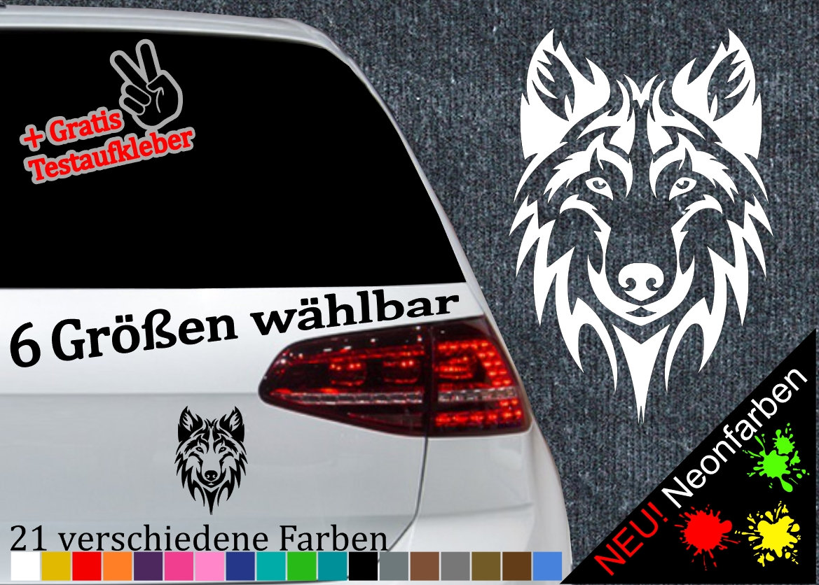 Wolf Fenster Aufkleber, Auto-Aufkleber, Wolf Auto Aufkleber - .de