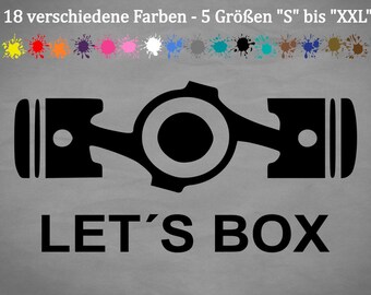 Boxer Engine Let s Box BMW Car Bike Tuning Sticker Bomb JDM 18 Colors 5 Sizes
