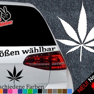 Cannabis Sticker Leaf Love Marijuana Reefer Mary Jane 420 Smoke JDM Sticker