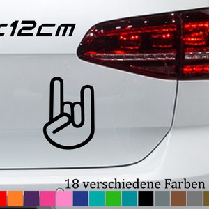 Pommesgabel Sticker 17 x 12 cm Wacken Metal Fork Music Rocker Greeting Devil Glue in 18 Colors