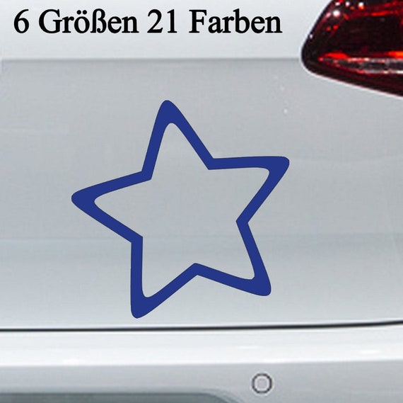 Stern Aufkleber Sticker 6 Größen Army Sternschnuppe Star Himmel Sonne  Kleber - .de