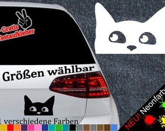 Cat Head Sticker Funny Fun Meow Kitty Cute Mouse Heck Funny JDM DUB