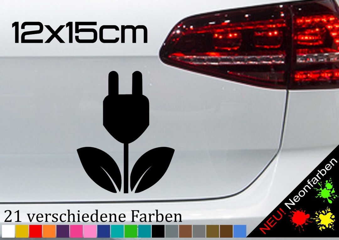 Sticker Car Solar Electric Car Sticker Flower Environment Go Green Sticker Sticker ECO ...
