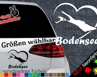 Heart Lake Constance Sticker -6 Sizes 21 Colors- Bregenz Lindau Konstanz Reichenau
