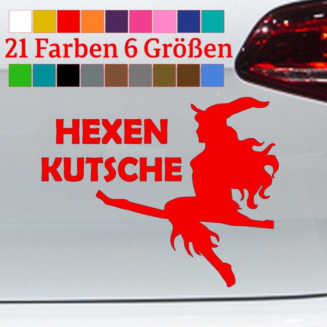 Aufkleber Hexenkutsche Tattoo Car Sticker Witch Broom Spruch Etsy