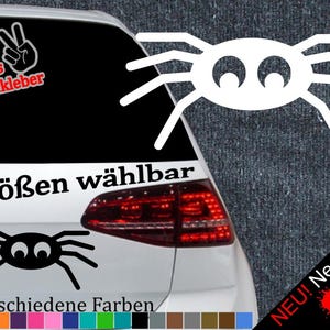 Comic Spinne Aufkleber -6 Größen- Cartoon Lustig Augen Funny Netz Insekt Witzig