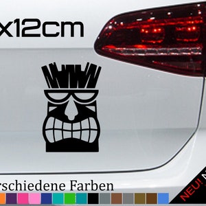 Fun Sticker Tiki Man Hawaii Surfing Honolulu Waves Voodoo Magic JDM 18 x 12 cm in 21 Colors
