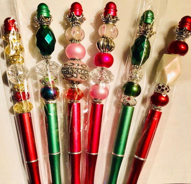 HolidayReady Beaded and Blinged Designer Ink Pens Etsy