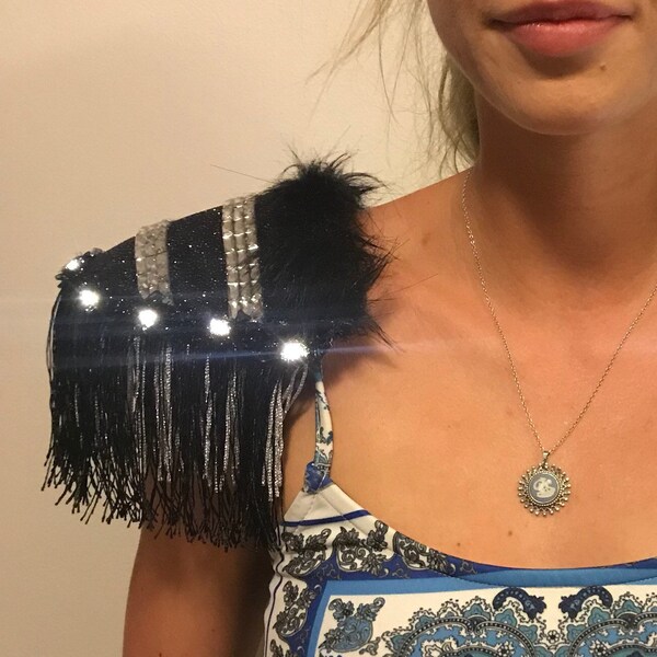 Light up Epaulettes Shoulder pieces festival fashion burning man