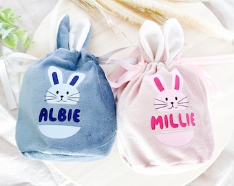 Petit panier de Pâques personnalisé, petit sac cadeau de Pâques, sac lapin de Pâques, cadeau de Pâques pour enfant, chasse aux œufs de Pâques, sac de Pâques pour tout-petit