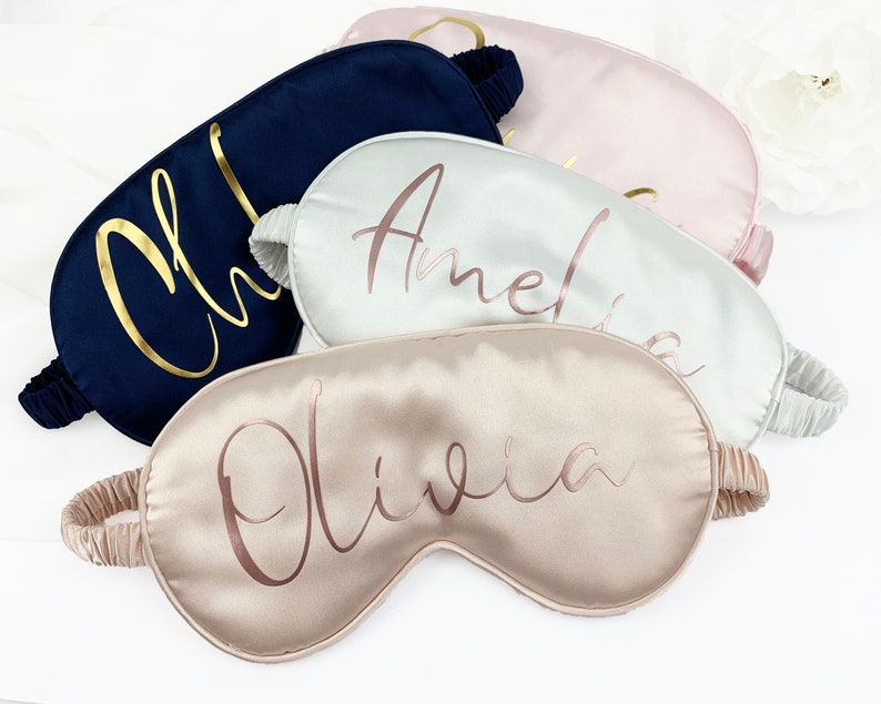 Personalised Sleep Mask Custom Eye Mask Bridesmaid Etsy