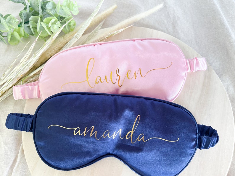 Personalised Sleep Mask Custom Eye Mask Bridesmaid Proposal Bridesmaid Gift, Bridal Party Gift image 3