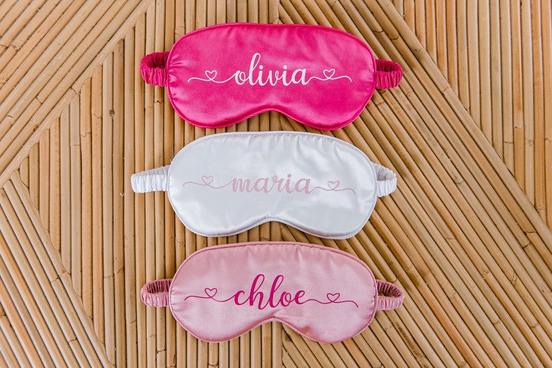 Personalised Sleep Mask Custom Eye Mask Bridesmaid Proposal Bridesmaid Gift, Bridal Party Gift image 8