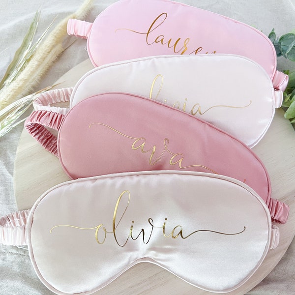 Maschera per dormire personalizzata - Maschera per gli occhi personalizzata proposta da damigella d'onore, regalo per damigella d'onore, regalo per festa nuziale