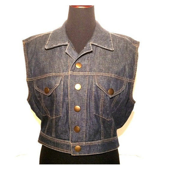 Jan Barboglio Denim Vest, Denim Vest, Blue Denim V