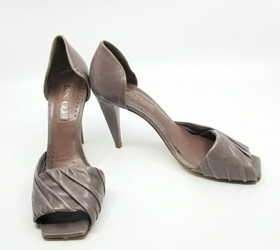 Vintage Italian Deni Cler Shoe, Square Peep Toe, V