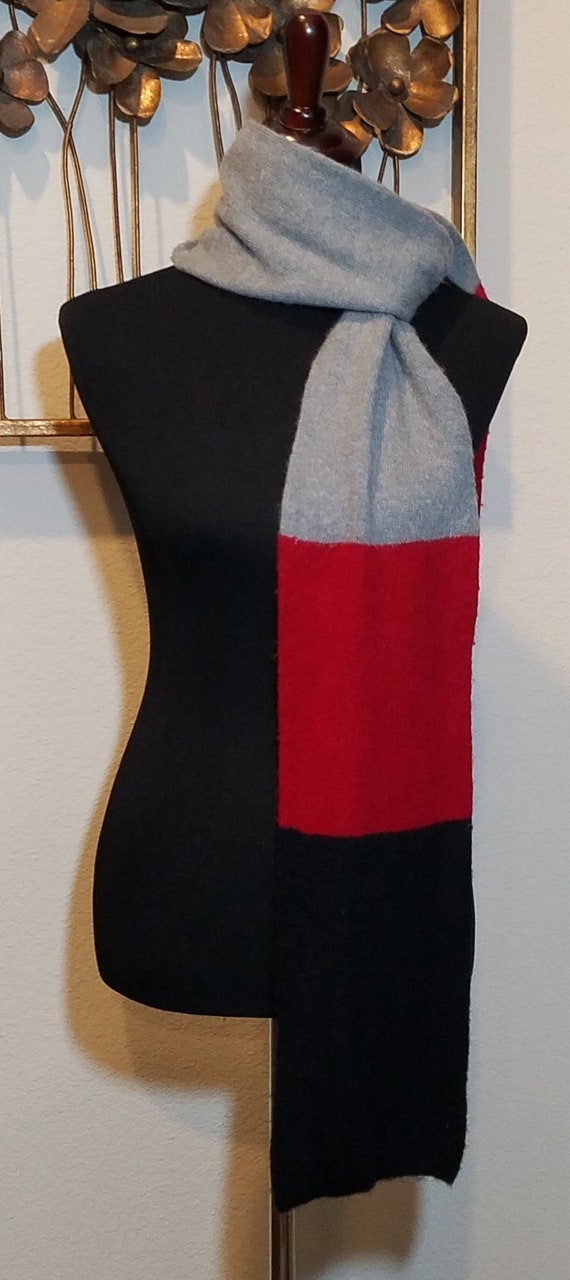 Men's Color Block Scarf, Men's Scarf, Classic Coat