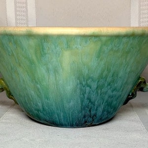 Roseville Pottery, Earlam Double Handled Centerpiece Bowl, Nice Glaze Arts & Crafts