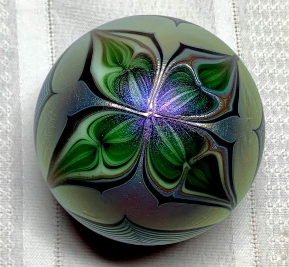 アメリカ　Orient & Flume Art Glass　フラワーベース アメリカOrient & 揺れる Flume Art Glass フラワーベース 希少❗
