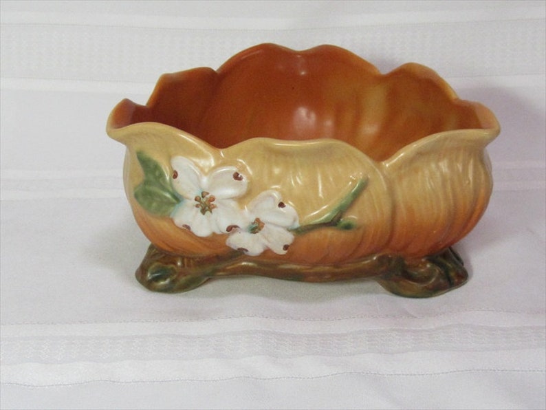 Weller Pottery Roba Tricorner Footed Planter Rare Form Etsy
