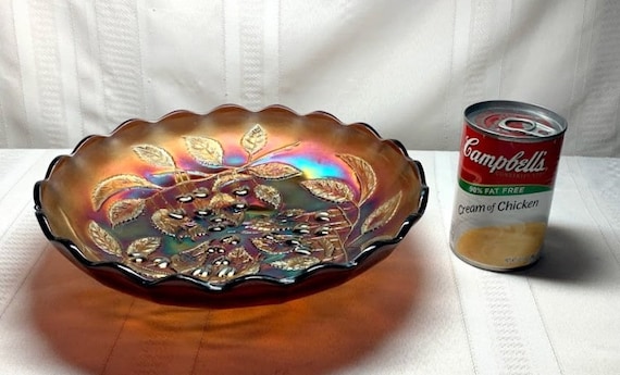 Millersburg, Carnival Glass, Hanging Cherries, Amethyst ICS 10
