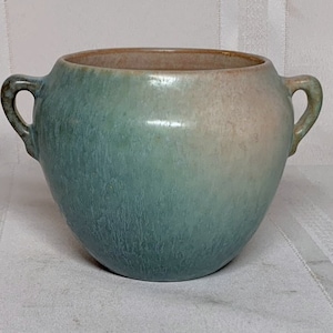 Roseville Pottery, Earlam, Double Handled 4&quot; Jardiniere, Beautiful Glaze Colors