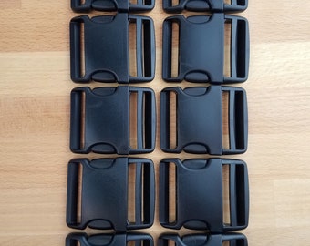 UTX Flex Stealth 2 Inch Side Release Black Plastic Buckles Set of 5