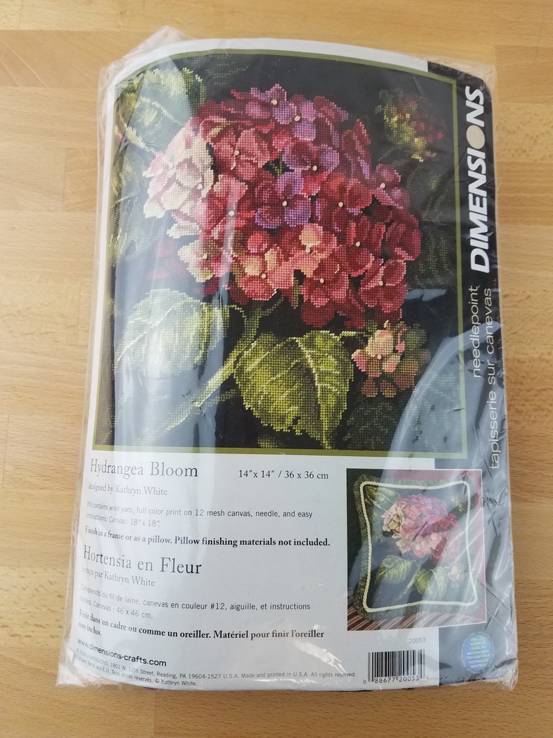 Hydrangea Bloom Dimensions Needlepoint Kit 14 x 14 