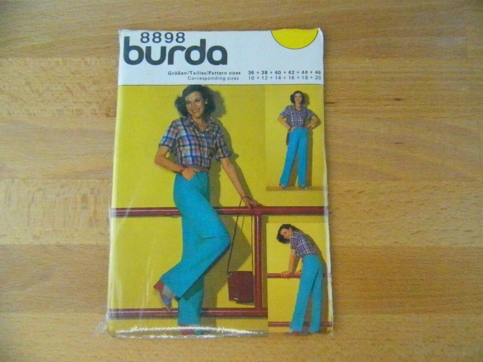 Vintage Burda Pants Pattern 8898 US 