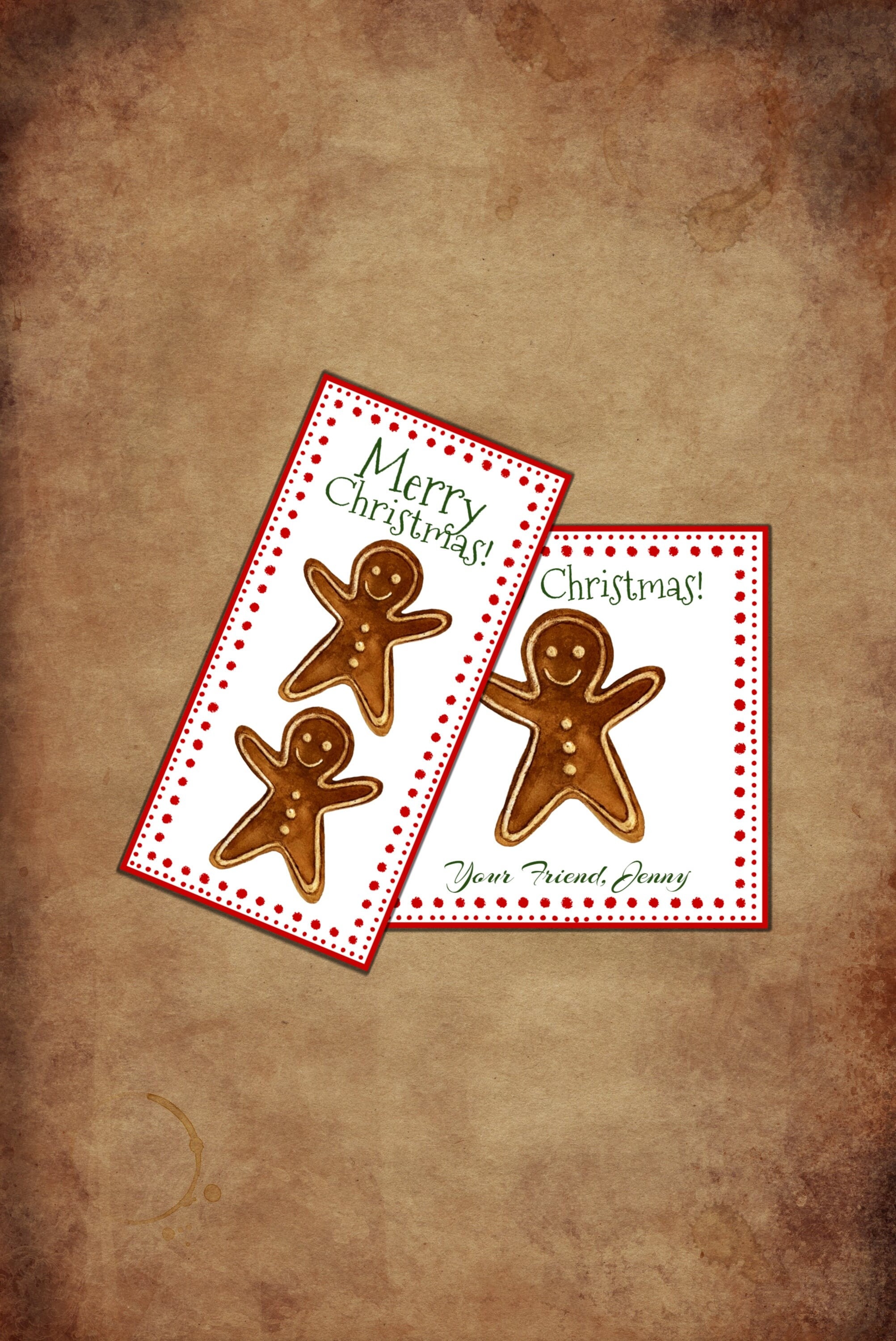 Editable Gingerbread Man Gift Tags Printable Christmas Tags Template