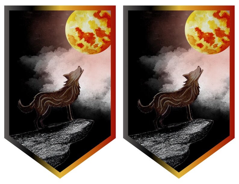 Printable Wolf Howling at the Moon Party Banner - Halloween Bash ...