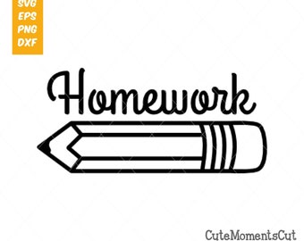 clipart do my homework Pencil Homework Cut File, cowgirl, SVG Cutting File, Silhouette, cricut, clipart digital download svg, eps, dxf, png