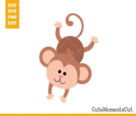 Mono Lindo Mono Bebe Mono Safari Archivo De Corte Mono Etsy