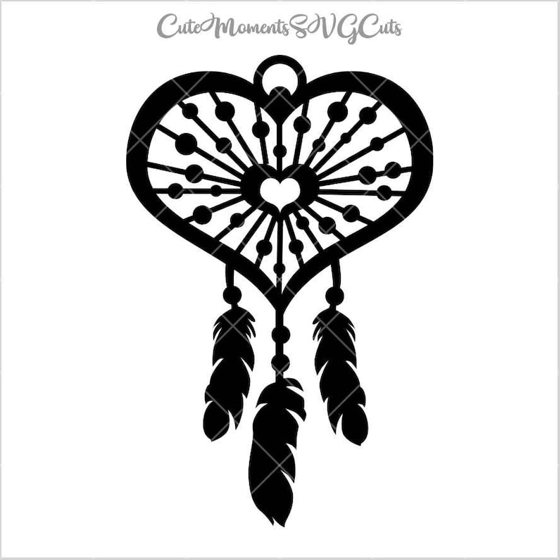 Download Heart Dream Catcher Dream Catcher Boho SVG Cutting File | Etsy