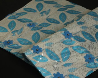 Floral African Headtie, Nigerian Headtie, Blue Gele, Blue Sego Gele, Price per single piece