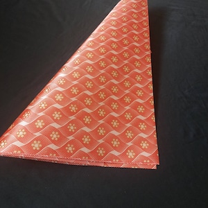 African Headtie, Nigerian Headtie, Floral Gele, peachy-orange Sego Gele priced per single piece