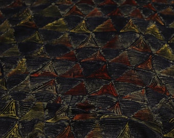 batik adire handprinted cotton chiffon fabric sold by the yard (cotton chiffon not see through)