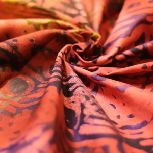 Authentic Block Printed Ghana Batik, Cotton Fabric for Various Projects, Adire Fabric for Garments, Upholstery & Home Décor